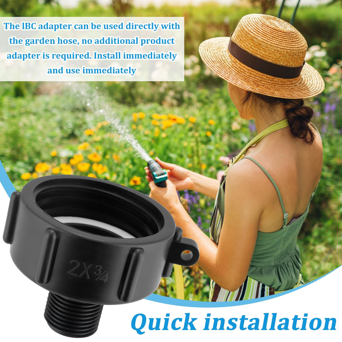 Wantmatch 3-4 inch G male connection compatible with standard hoses