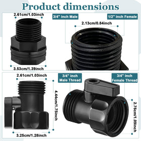 Wantmatch 3/4 inch garden hose shut-off valve for precise flow control