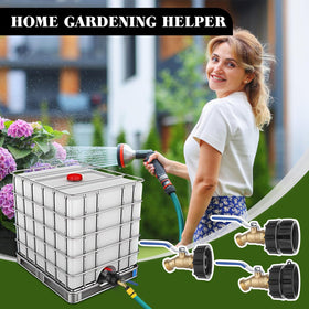 Wantmatch IBC tote adapter kit ready for garden irrigation