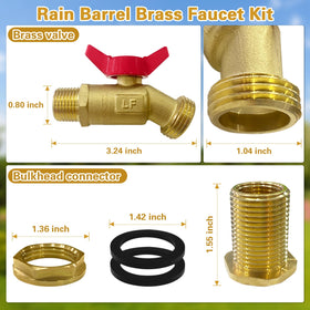 Wantmatch brass garden hose valve close-up highlights durable, corrosion-resistant construction.
