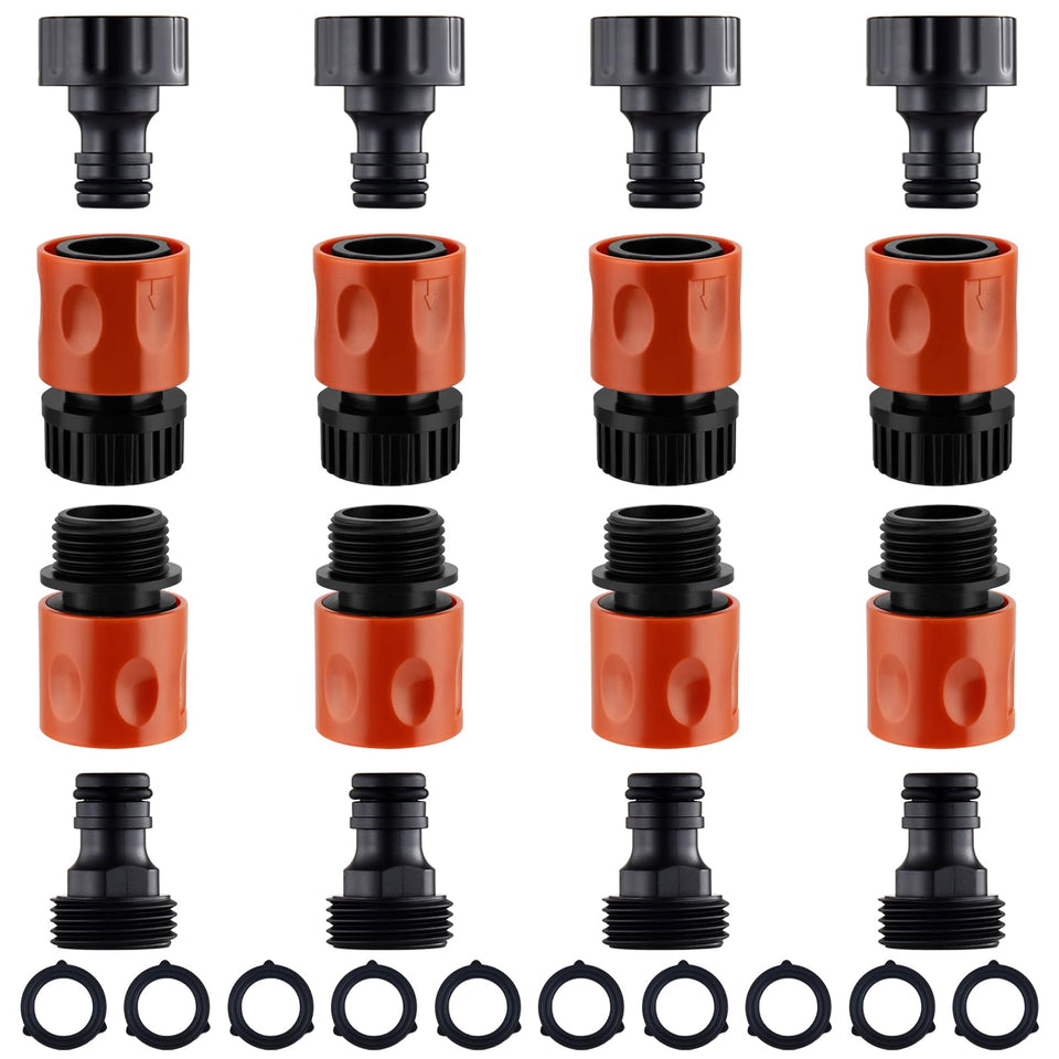Wantmatch garden hose quick connect fittings close-up showing durable plastic construction