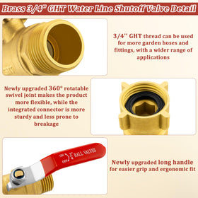 Wantmatch heavy-duty brass body resisting corrosion and leaks