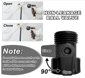 Wantmatch leak-proof water flow valve keeps connections solid during watering.
