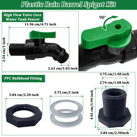 Wantmatch PVC bulkhead fitting for quick, secure rainwater transfer.