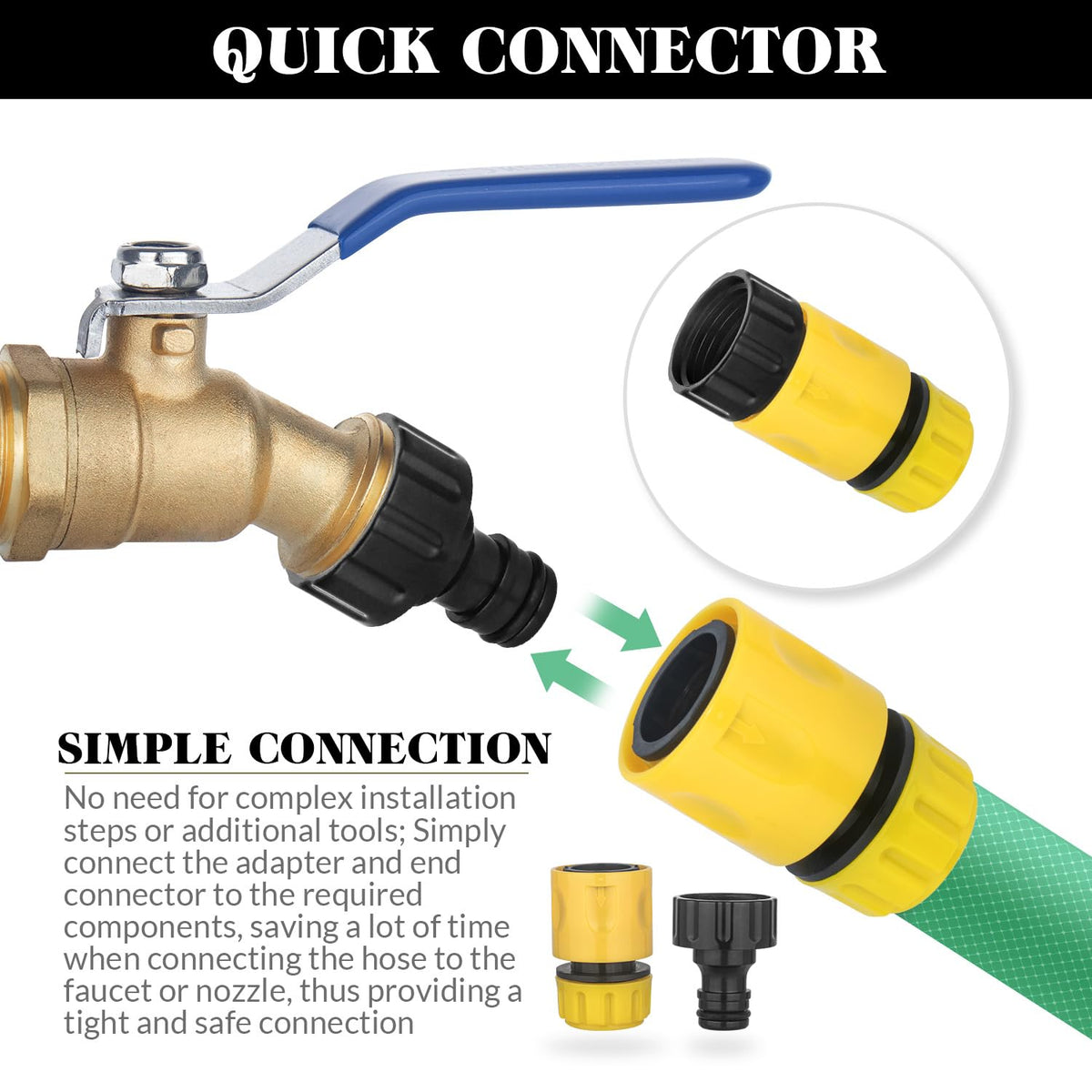 Wantmatch quick connector demonstrates fast hose attachment