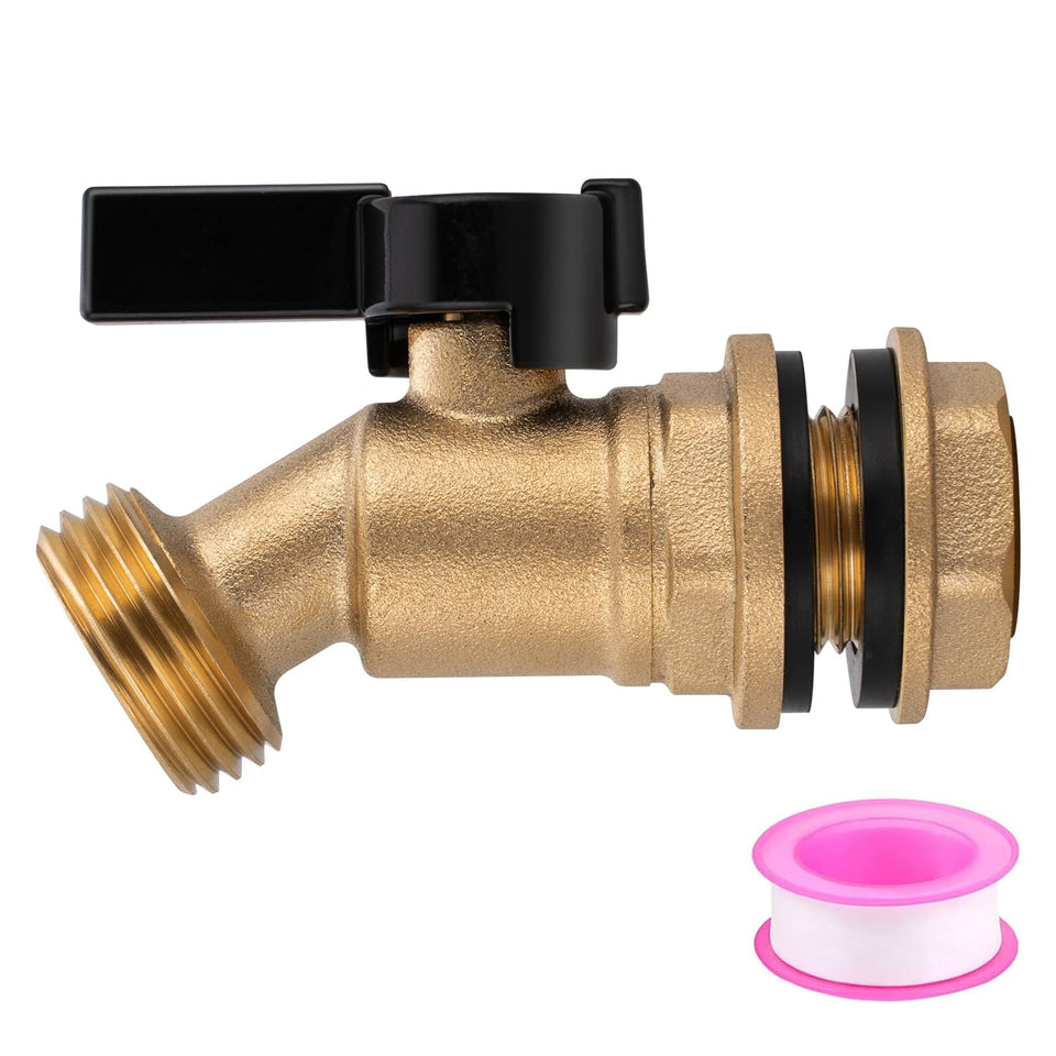 Wantmatch rain barrel spigot kit with 3/4 in GHT thread for easy connections