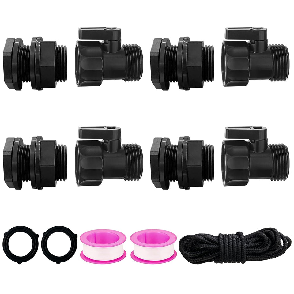 Wantmatch rain barrel spigot kit for easy irrigation setup