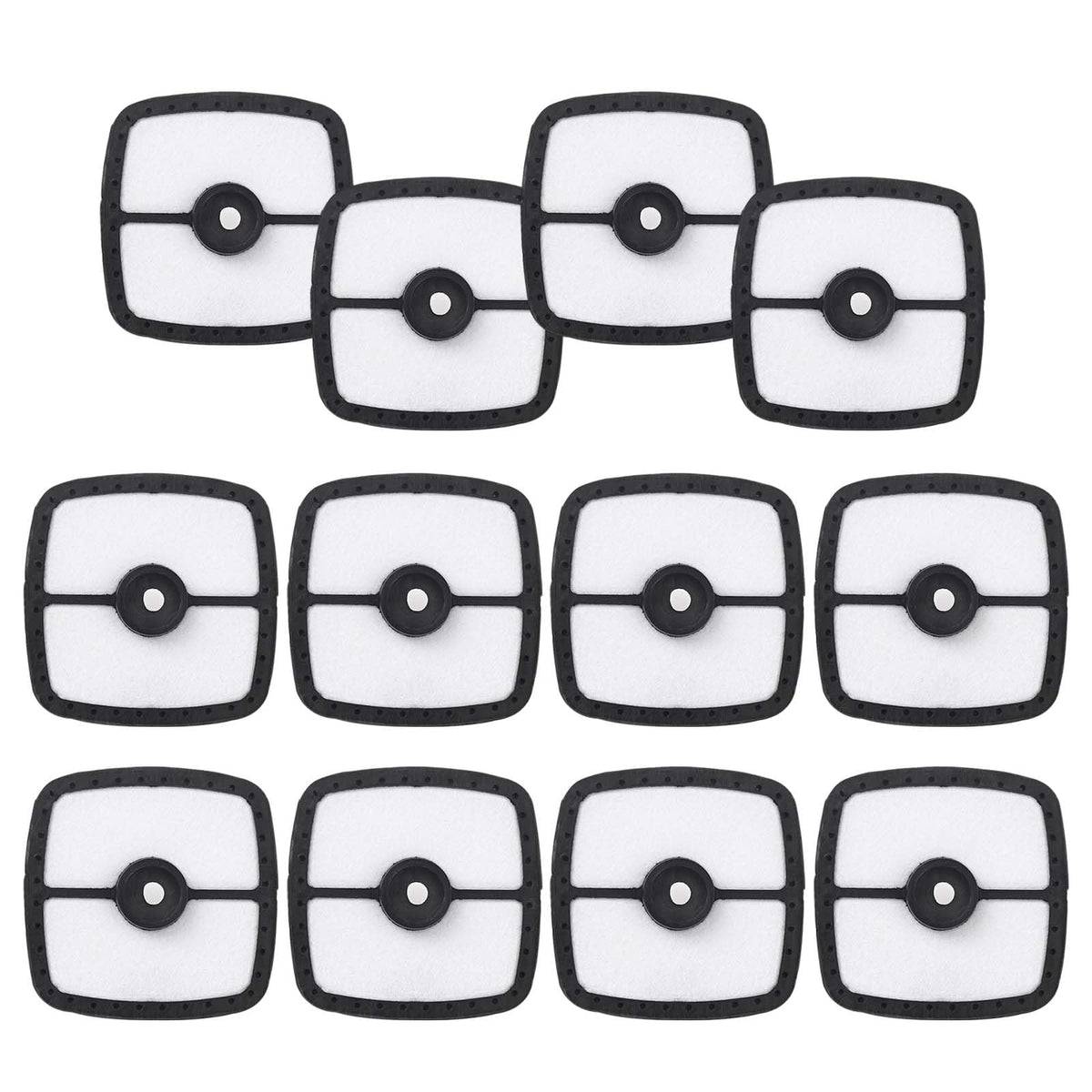 WAO ZONE 12-pack SRM-225 air filter packaging for Echo weed eater parts