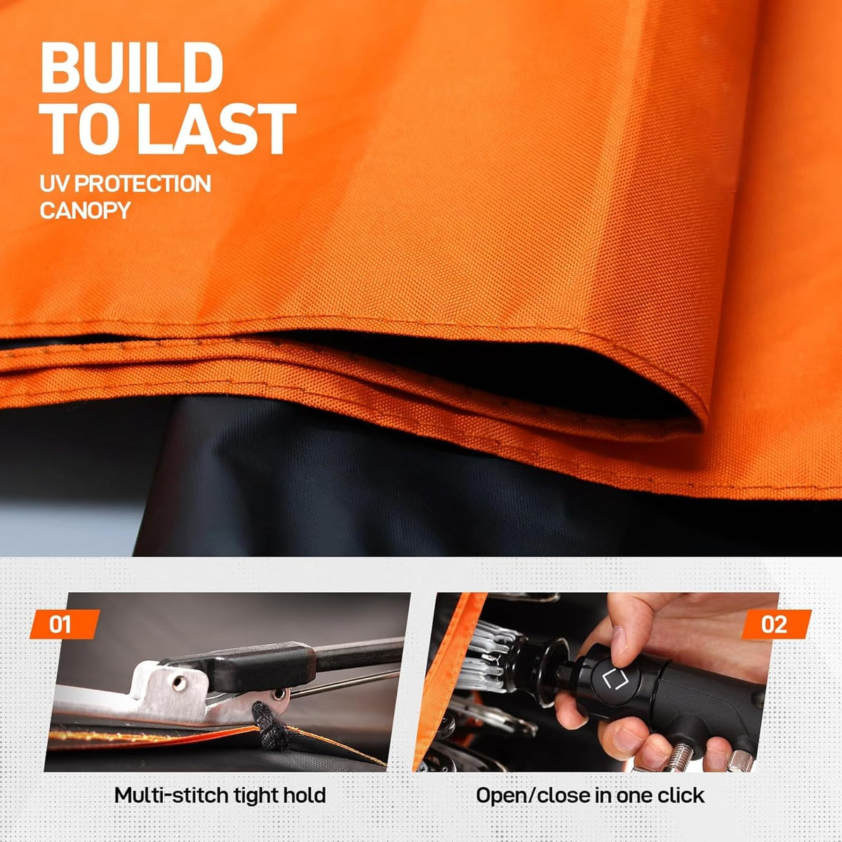 Warm Oasis aluminum-rib construction offers lightweight, durable support for demanding tasks.