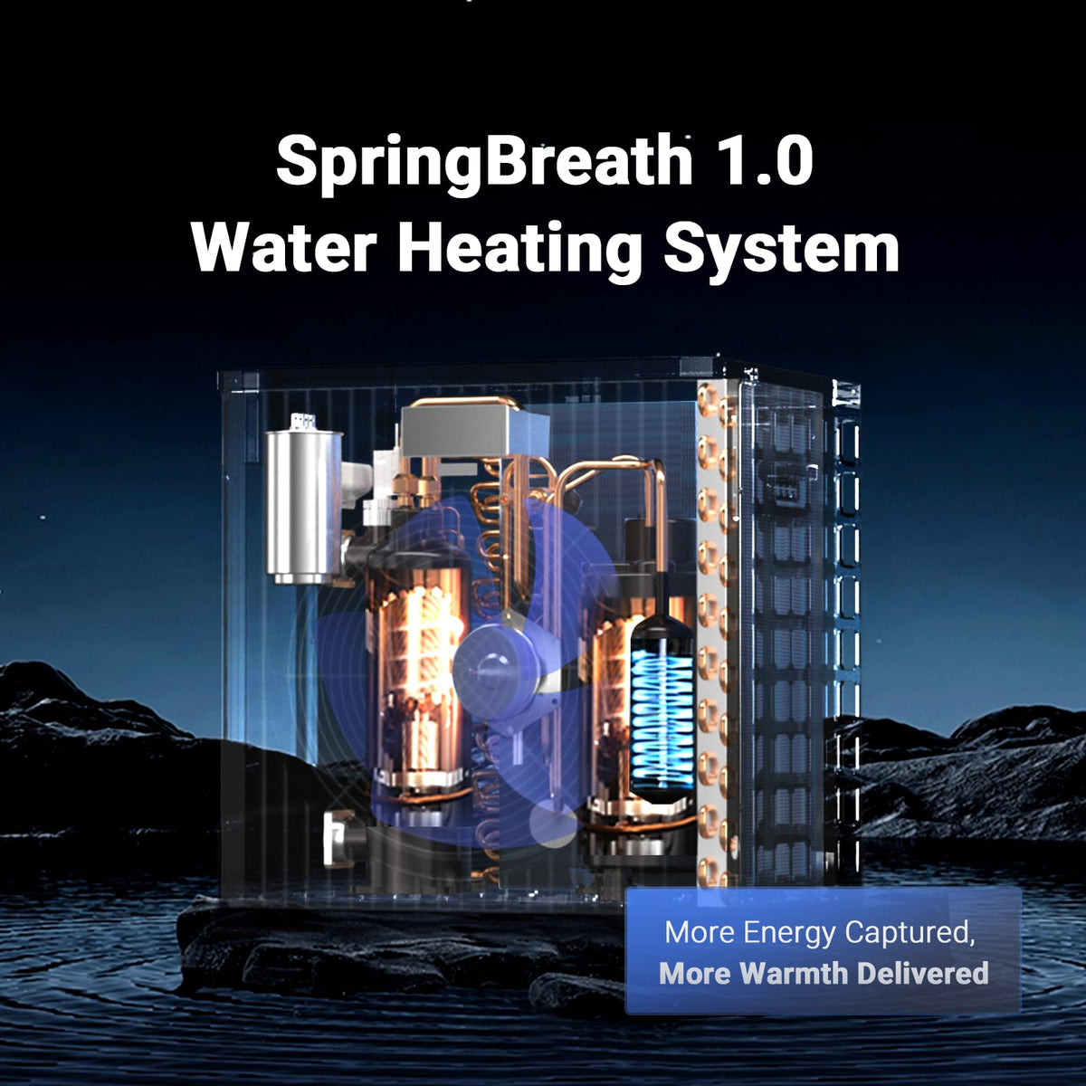 WARMBLU H5 titanium heat exchanger detail highlighting corrosion resistance