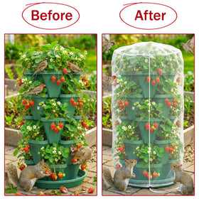 Warmfarm durable nylon mesh provides long-lasting protection for strawberries and other crops