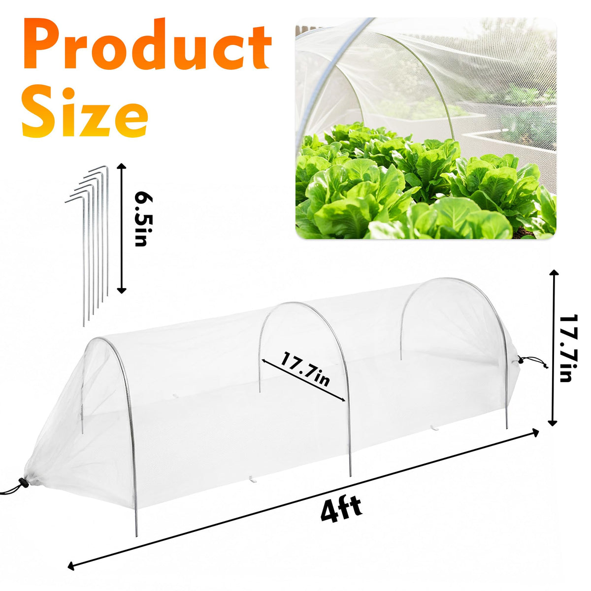 Close-up of Warmfarm breathable polyester mesh blocking pests while letting light through.
