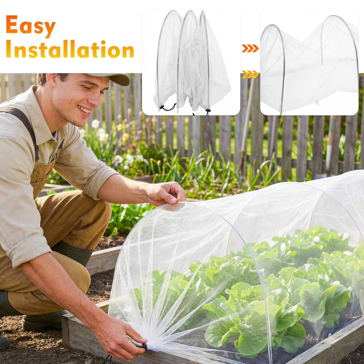 Warmfarm complete plant protection deters birds and pests for crops.