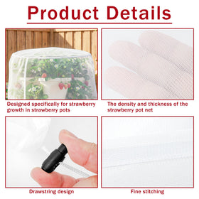 Warmfarm drawstring netting supports easy access for watering while guarding from pests