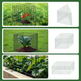 WarmFarm foldable metal plant protectors store flat for easy reuse