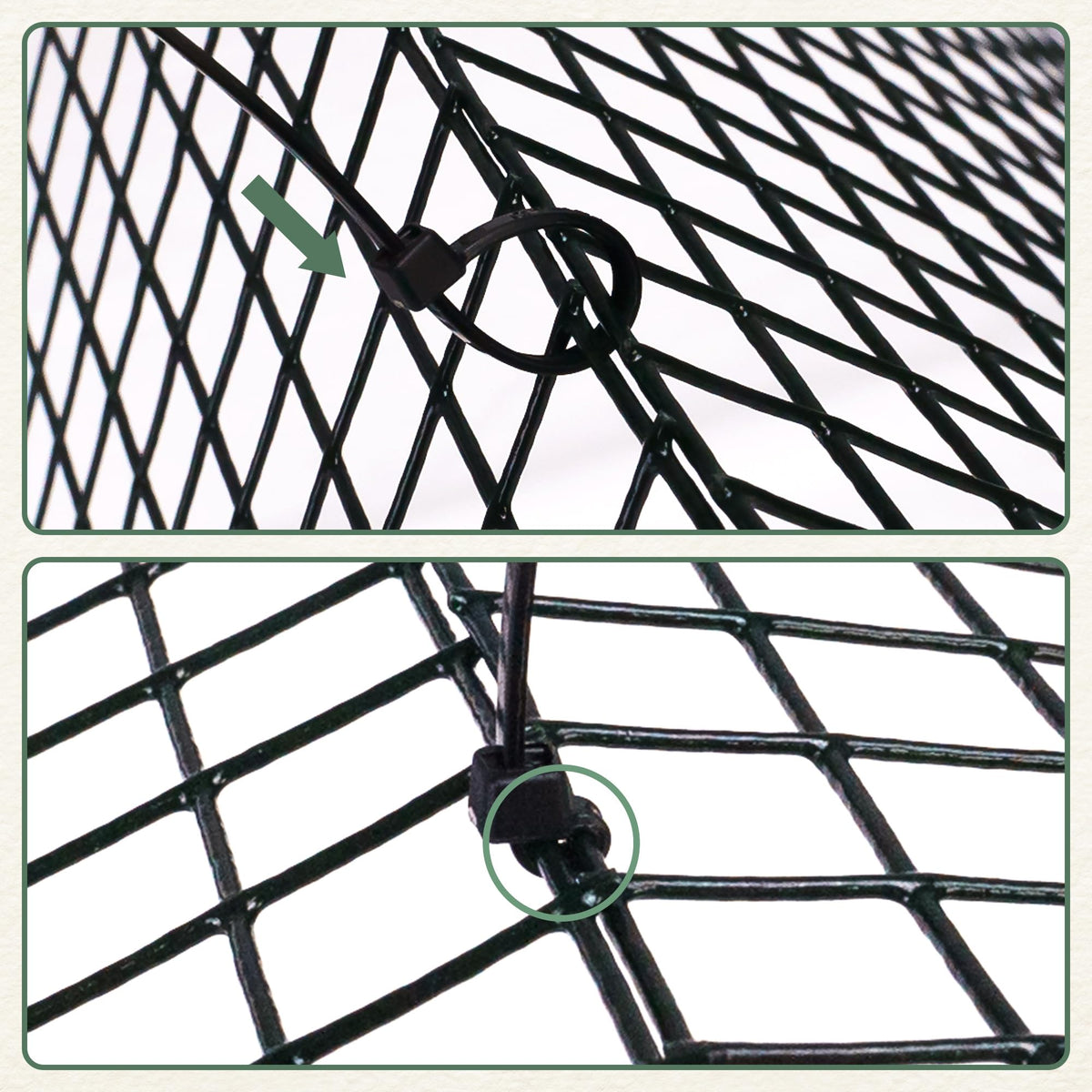 Warmfarm 50 nylon cables simplify secure assembly and reconfiguration.