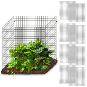 Warmfarm plant protectors kit with 12 square cages shields seedlings from pests.