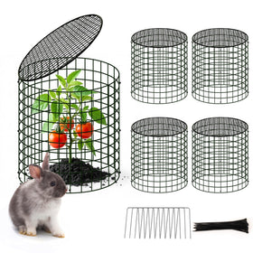 WarmFarm square plant cage assembly for deer protection and airflow