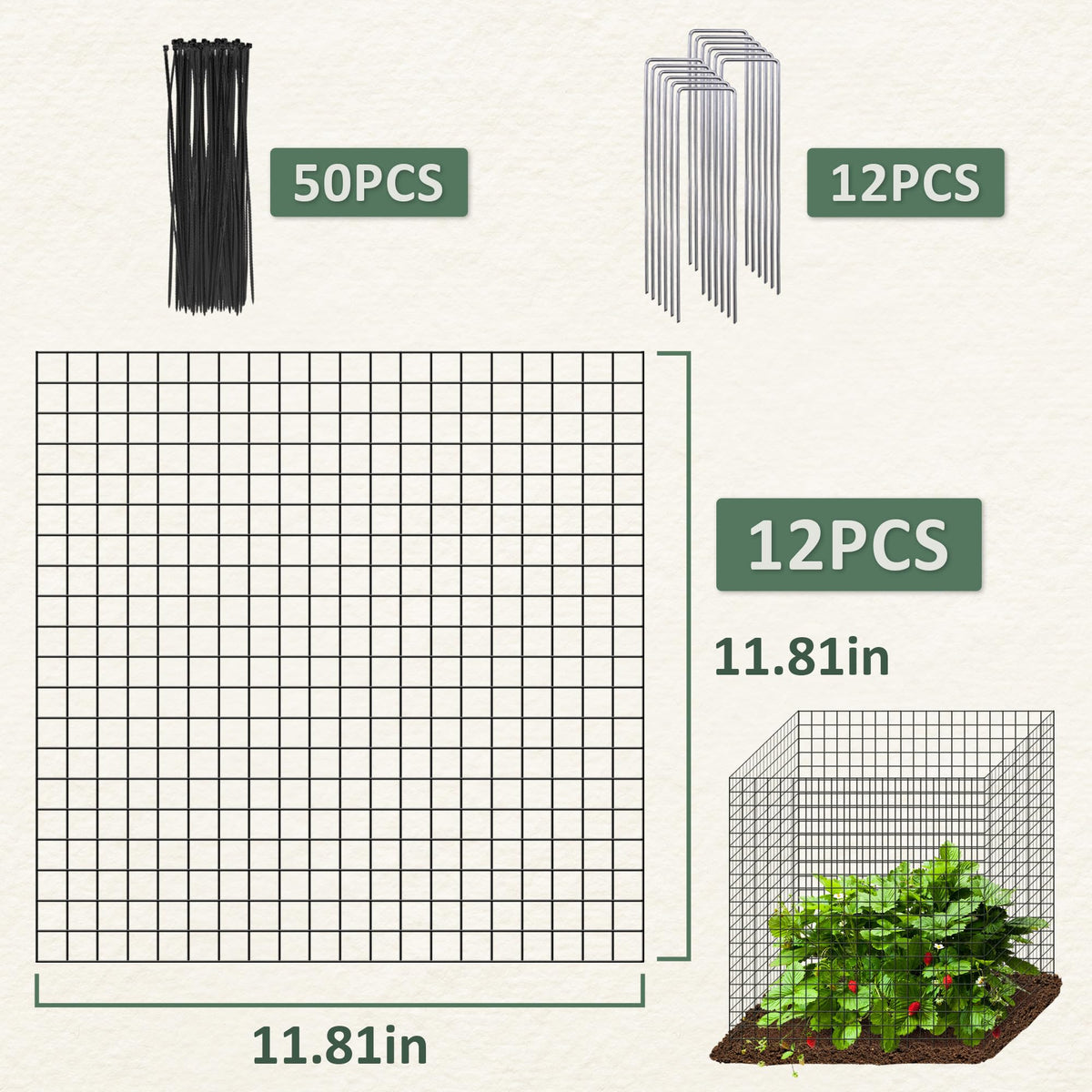 Warmfarm cages fold flat for compact storage after the season.