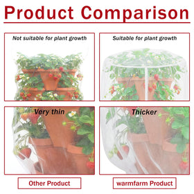Warmfarm vertical garden netting is breathable and easy to install with a bottom drawstring