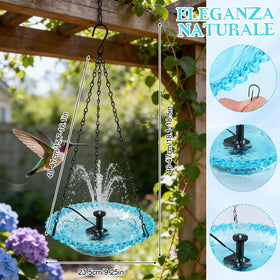 Warmow blue bowl garden decor fountain enhances patios as a charming focal point.