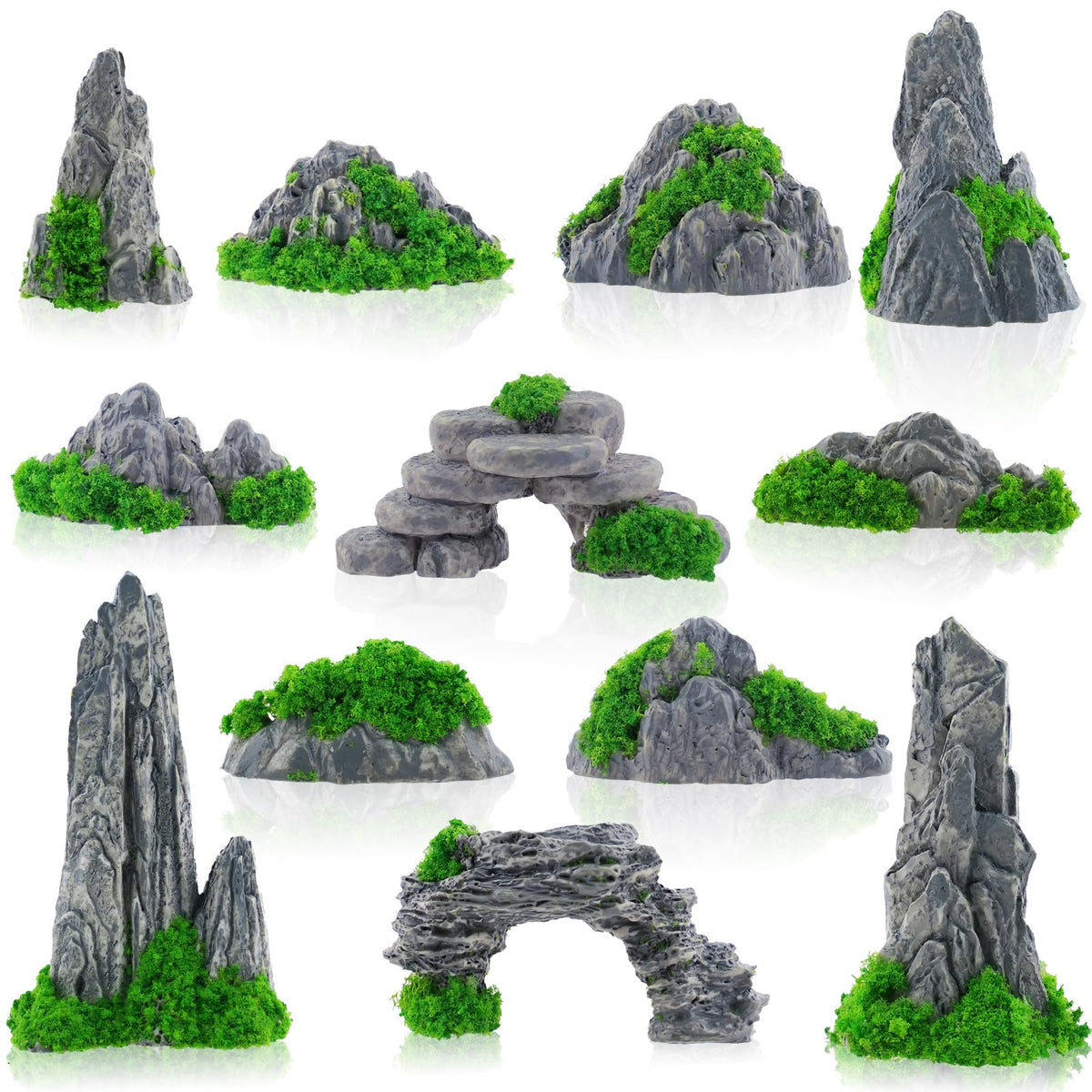 Warmtree fake rocks for dioramas add natural texture to fairy gardens and mini landscapes.