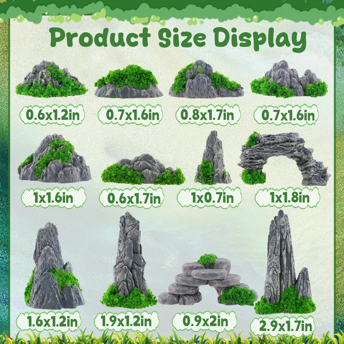 Warmtree diorama rocks enhance model train backdrops with durable resin details.