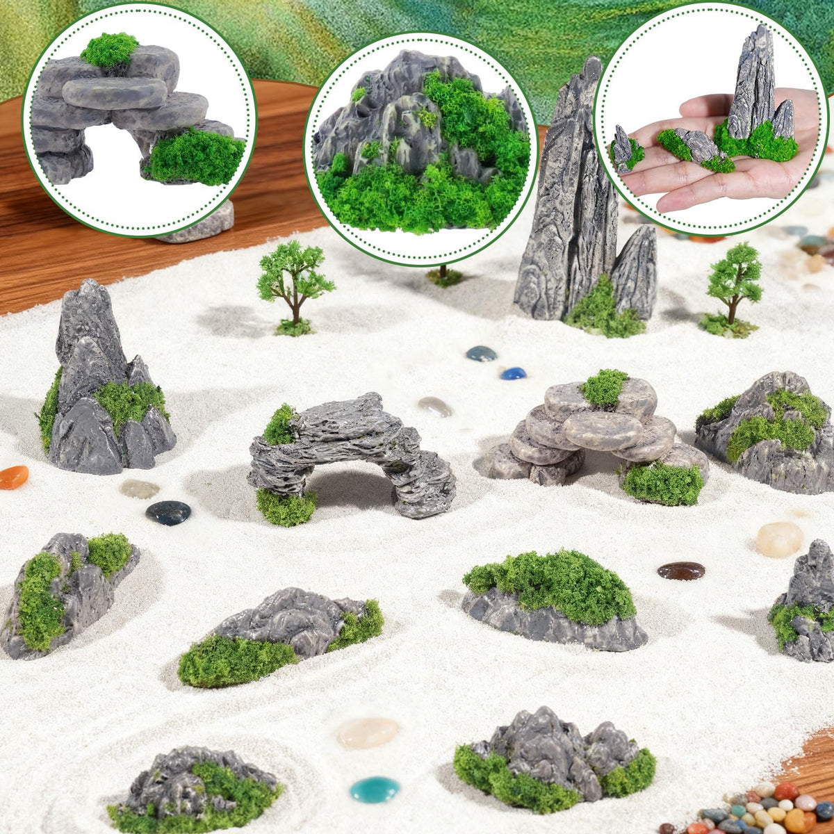 Warmtree fake rocks bring Zen garden scenes to life with subtle, realistic texture.