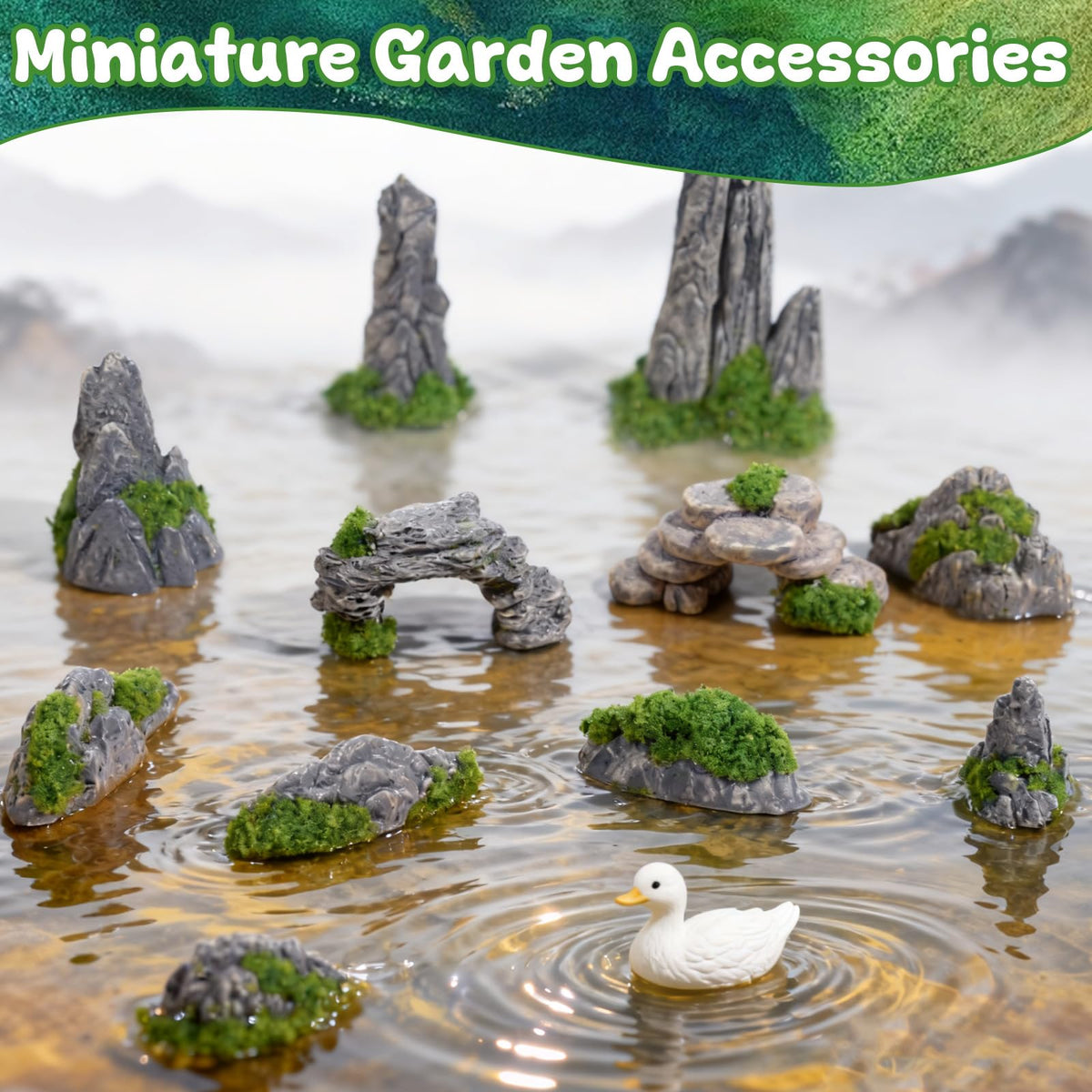 Warmtree mini rocks for aquarium landscaping provide decorative, low-maintenance scene accents.
