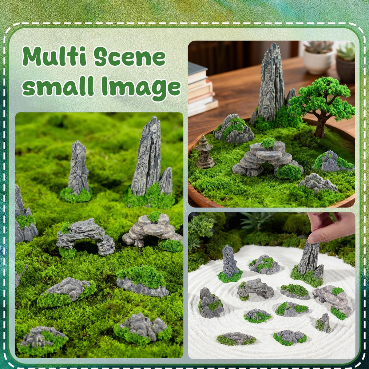 Warmtree resin rocks resist daily wear for long-lasting diorama decor.
