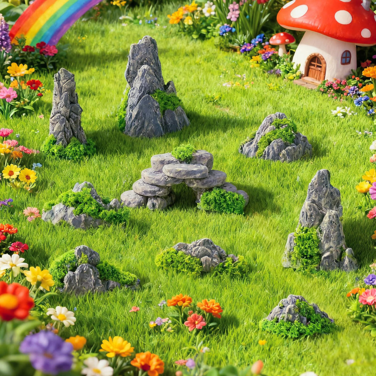 Warmtree miniature rocks suit terrarium and miniature garden displays with versatility.