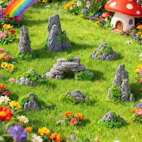 Warmtree miniature rocks suit terrarium and miniature garden displays with versatility.