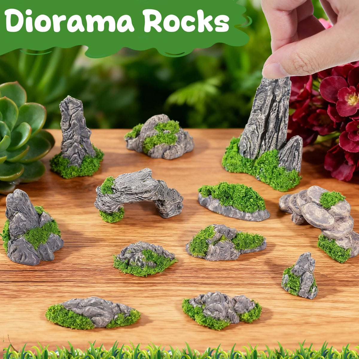 Warmtree fake rocks offer tactile realism for storytelling setups and creative diorama scenes.