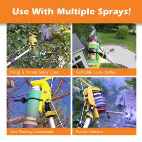 Wasp and hornet aerosol spray trigger ready for exterior applications.
