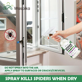 Waspika spray label highlighting natural peppermint formula.