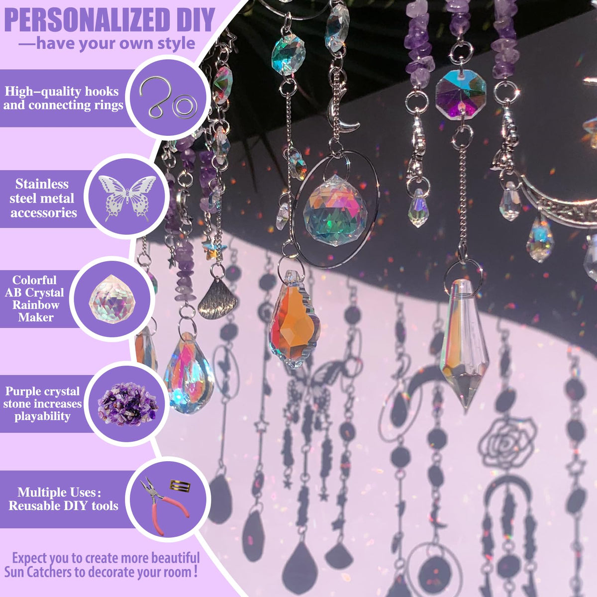 WASTROYAL AB coated prisms sparkle from multiple angles