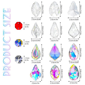 WASTROYAL clear octagonal beads 14mm for versatile suncatchers