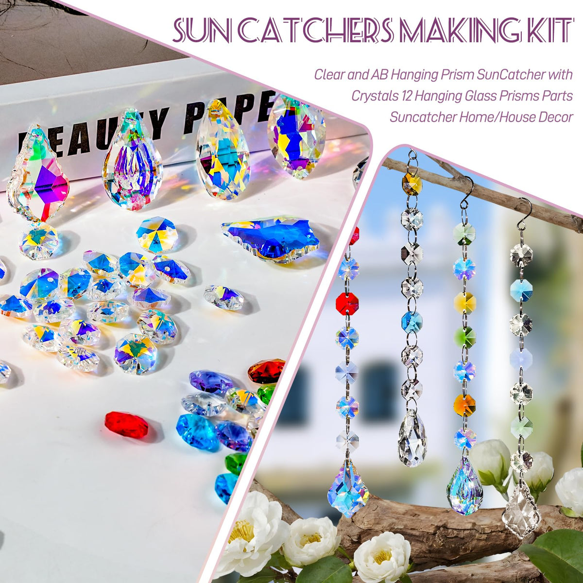 WASTROYAL DIY suncatcher assembly kit for creative projects