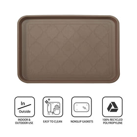 WATANIYA PET boot tray raised edge contains water and dirt for tidy floors.