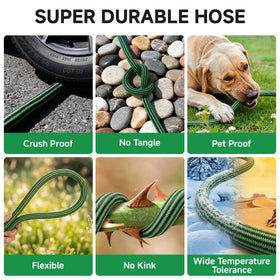 Watato garden hose 100ft lightweight, easy to store after use.