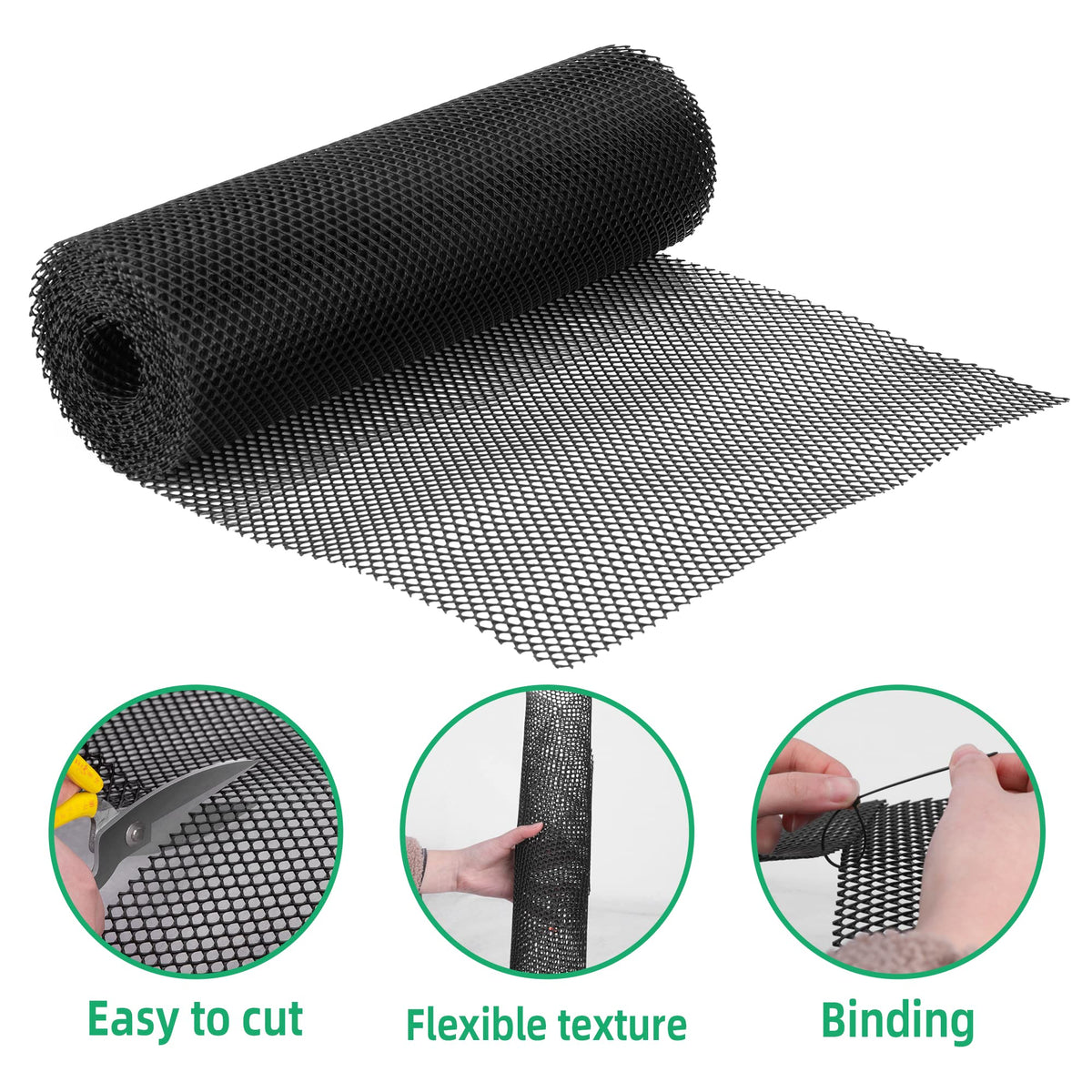 Watayo 20ft tree guard closeup of weatherproof plastic mesh