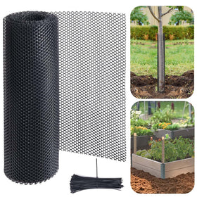 Watayo 20ft mesh tree guard unrolled around a trunk to protect bark