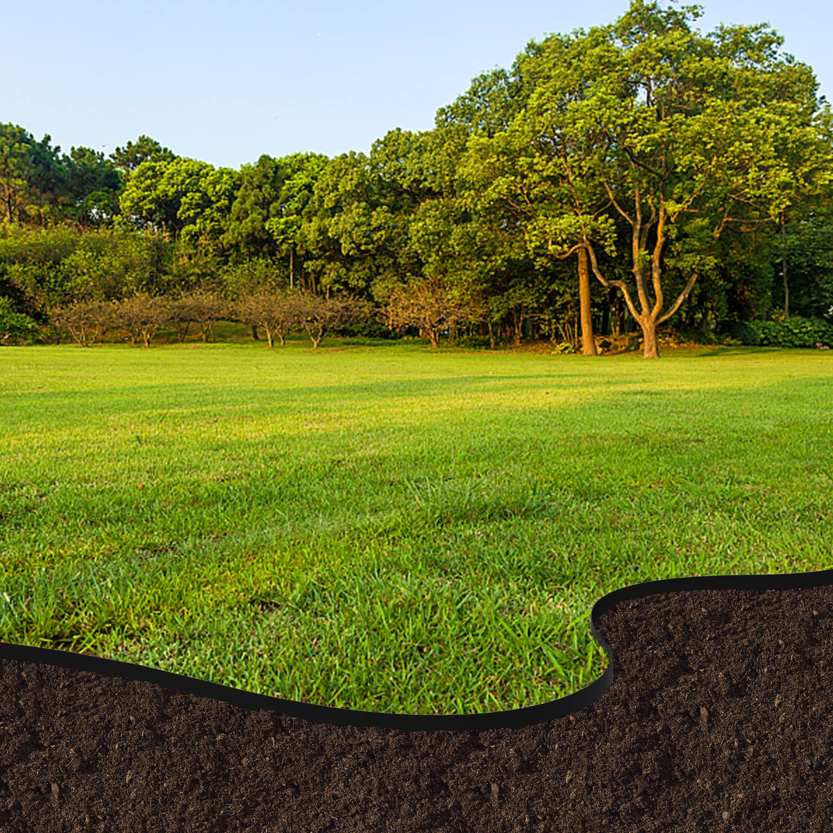Watayo garden liner creates a neat boundary while blocking grass spread.