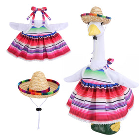 Watayo sombrero on a 23-inch goose for festive porch decor