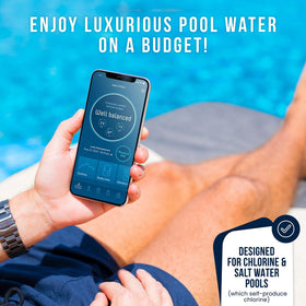 WaterGuru Sense S2 daily testing parameters including pH, chlorine, and alkalinity.