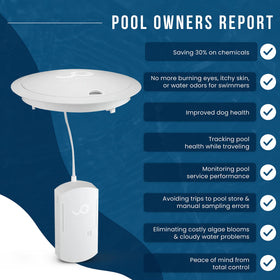 WaterGuru Sense S2 installed in a skimmer for quick, tool-free setup.