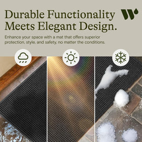 WaterHog Squares charcoal easy to clean and maintain