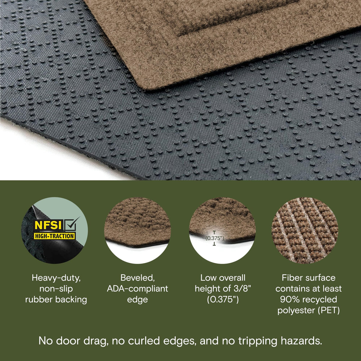 WaterHog Squares front door mat outdoor-use build resists weather and heavy traffic