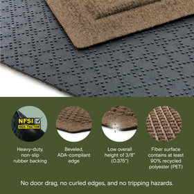 WaterHog Squares front door mat outdoor-use build resists weather and heavy traffic
