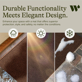 WaterHog Squares front door mat USA-made construction reflects quality and local manufacturing